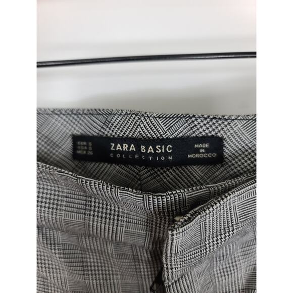 ZARA Basic Houndstooth Lace Trim Pants - Picture 4 of 4